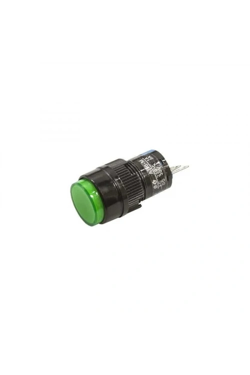 AB6-M 16mm 24V Yeşil Yaylı Buton