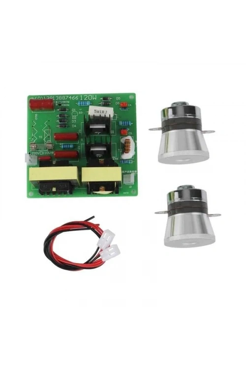 AC 220V Ultrasonik Temizleyici Sürücü Kartı + 2 Adet 50W 40KHZ Transdüser