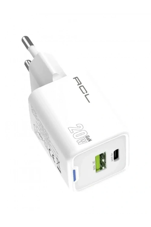 AC-97 20 Watt 1xUSB-A 1xUSB-C 1mt Type-C to Lightning Kablo Duvar Şarj Aleti