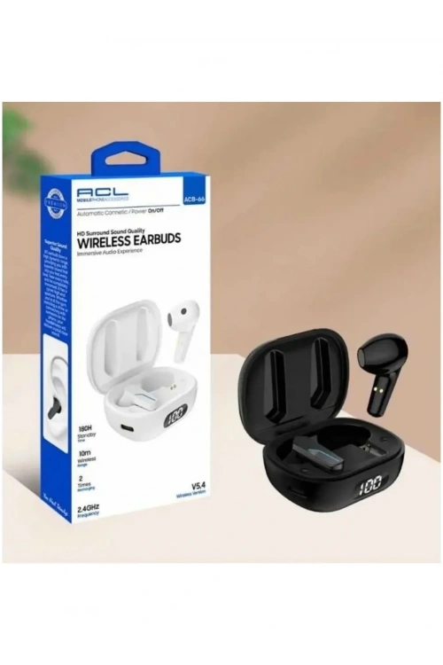 ACB-66 5.4 Versiyon 180 Saat Bekleme Süreli Wireless Kulakiçi Bluetooth Kulaklık