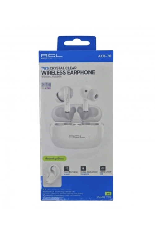 ACB-70 V5.4 3 Ay Bekleme Süreli Kablosuz Kulak İçi Bluetooth Kulaklık