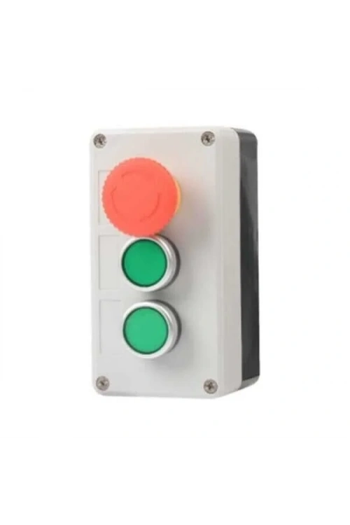 Acil Stop ve İkili Yeşil Push Buton Kutusu
