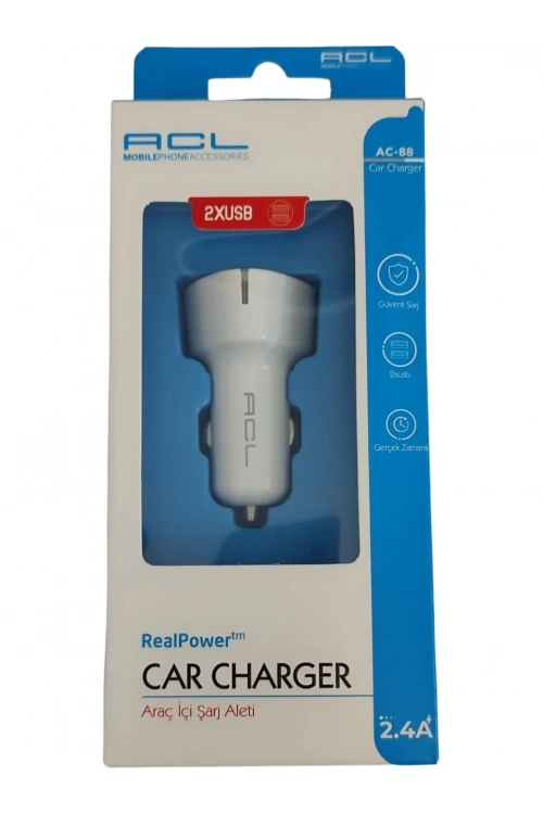 ACL AC-88 2.4A 2xUSB Araç İçi Şarj Cihazı