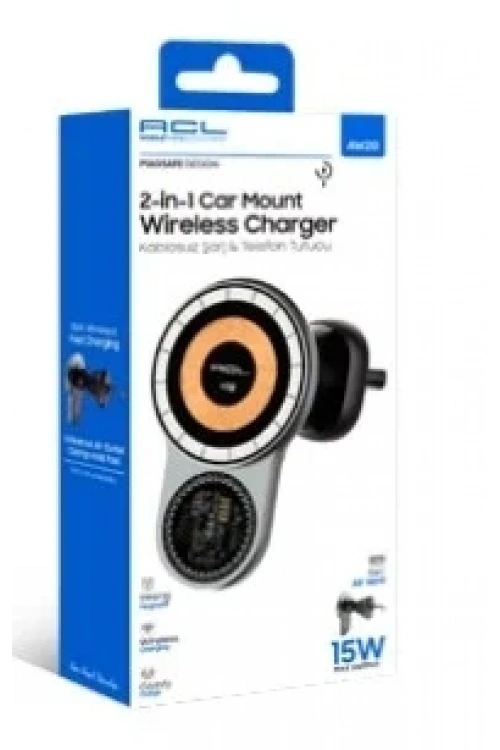 ACL AW20 2in1 15W MagSafe Wireless Kablosuz Şarjlı ve Telefon Tutucu
