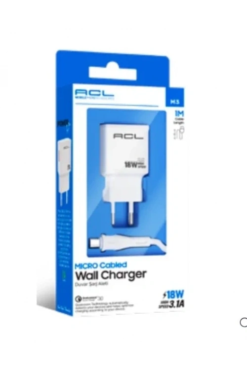 ACL M3 3.1A 18 Watt 1xUSB-A Mikro Kablolu Şarj Aleti