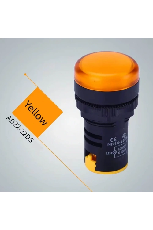 AD22-22DS 22MM Sinyal Lambası Sarı 24V