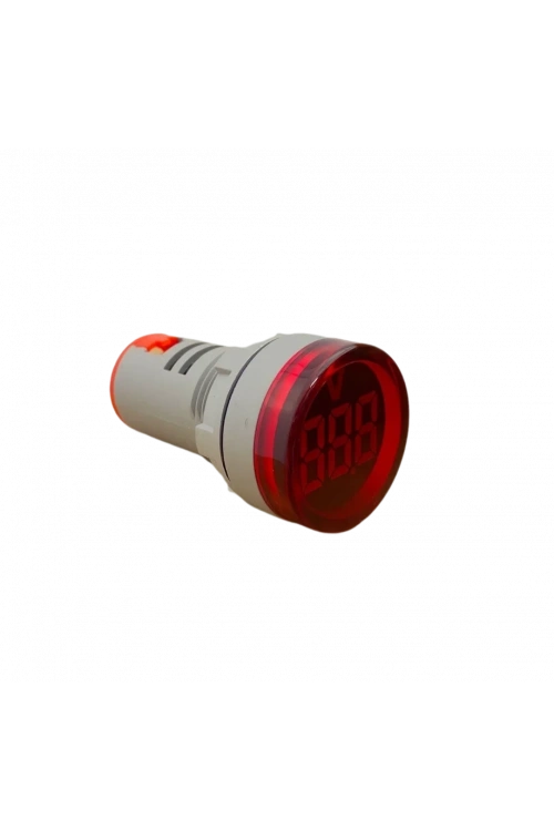 AD22-22V-DC 22mm Dijital Voltmetre 5-50V DC Kırmızı