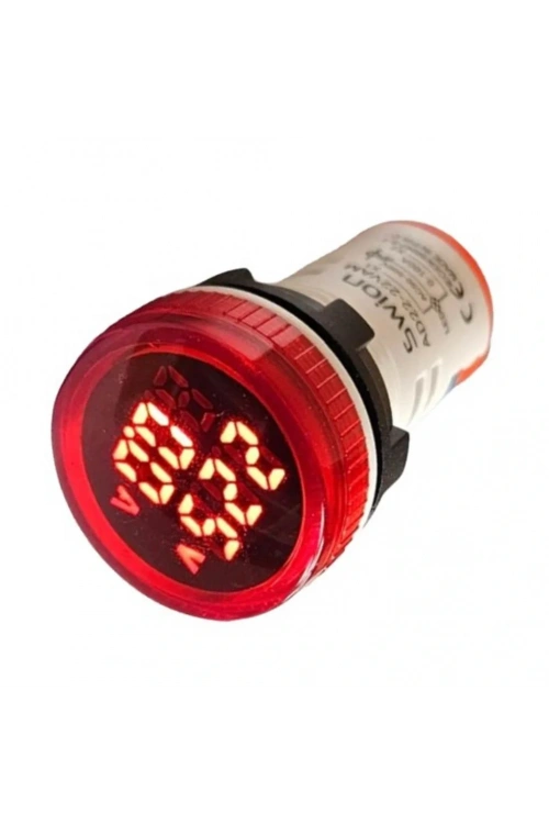 AD22-22VA 22mm Voltampermetre 50-500V 0-100A AC Kırmızı