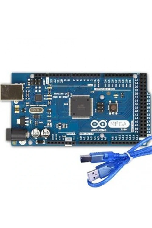 Arduino Mega 2560 R3 (Orjinal - ATmega2560 Chip) USB Kablo Hediye