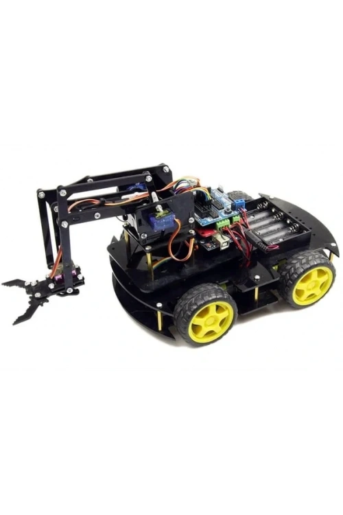 Arduino Robot Kollu 4WD Mobil Araba Kiti (demonte)