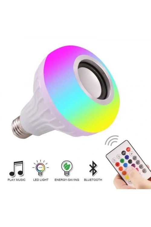 Bluetooth Hoparlör Akıllı RGB Led Ampul Lamba