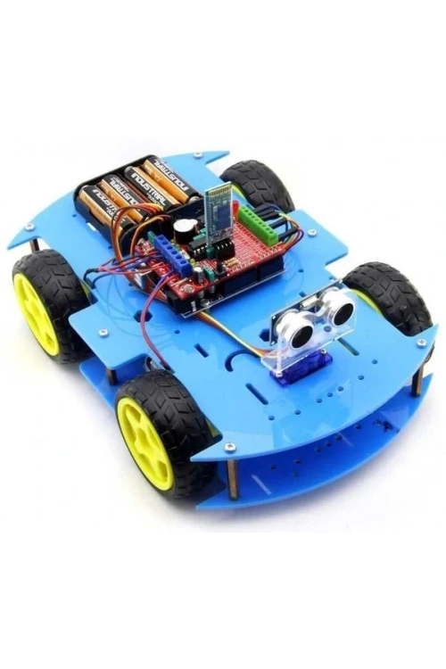 Bluetooth Kontrollü Robot montajlı