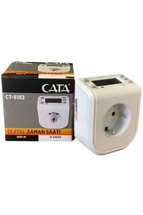 Cata Zaman Ayarlı Dijital Saatli Priz CT 9182