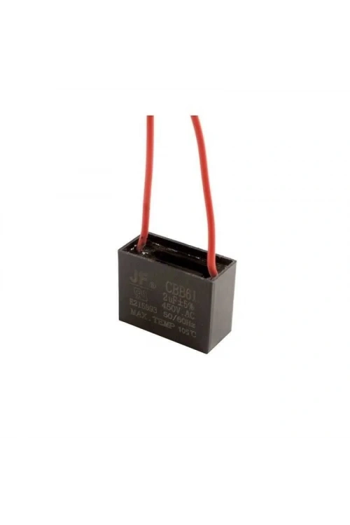 CBB61 2uF 450V Kablolu Kutulu Daimi Kondansatör