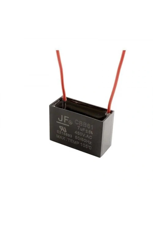 CBB61 7uF 450V Kablolu Kutulu Daimi Kondansatör