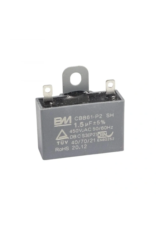 CBB61-P2 1.5uF 450V Kutulu Daimi Kondansatör