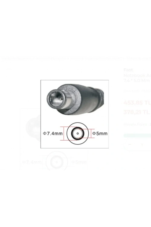 CMADP041 19.5V 3.34A 7.4*5.0mm Dell Notebook Adaptör