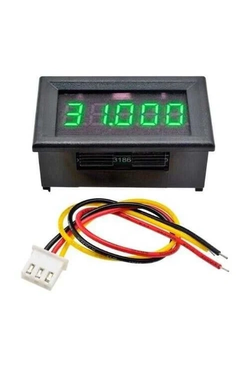 DC 0-33.000V Yüksek Hassasiyetli Dijital Voltmetre - Yeşil