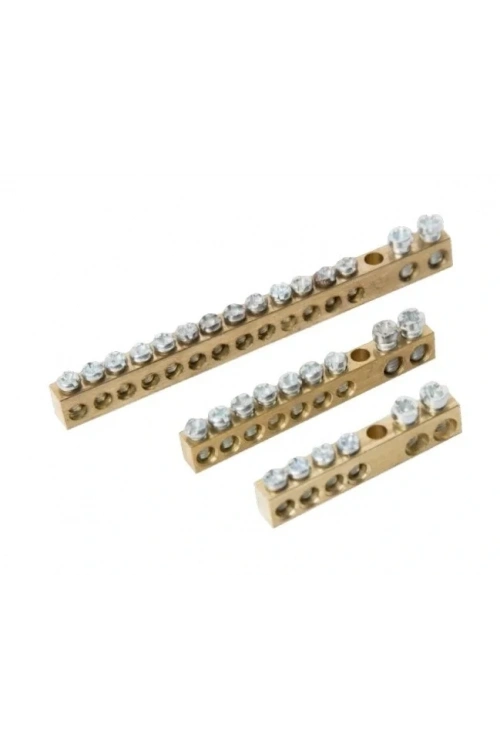 Delikli Pano Topraklama Klemensi Ayaksız PTK5005 2+10 6,5 x 9 mm 20 Adet