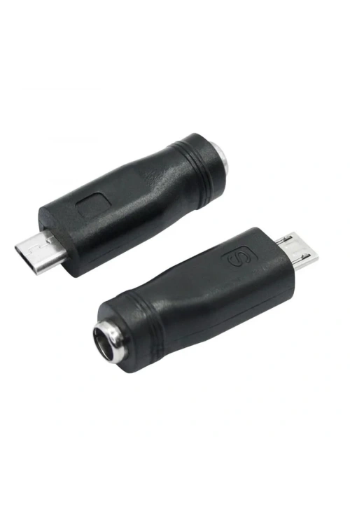 Dişi 5.5mm x 2.5mm - Erkek Micro Usb Şarj Dönüştürücü