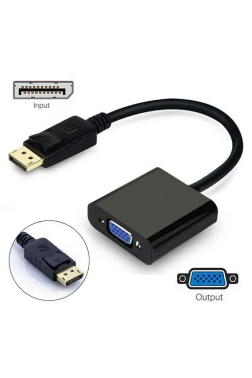 Display Port - VGA Çevirici Dönüştürücü Adaptör