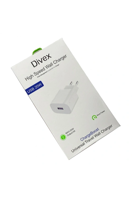 Divex 3A 20W USB Şarj Adaptörü 20W USB Başlık DS-274
