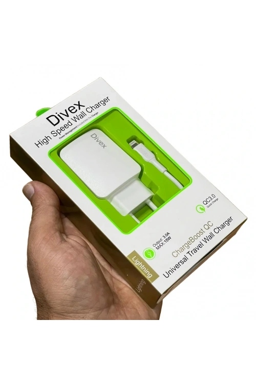 Divex Apple-Iphone Uyumlu 3.0A Adaptör ve Şarj Kablosu Seti DS-214