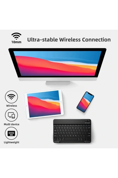 Divex Bluetooth Bağlantılı Şarjlı Mouse Klavye Seti Siyah DK-10
