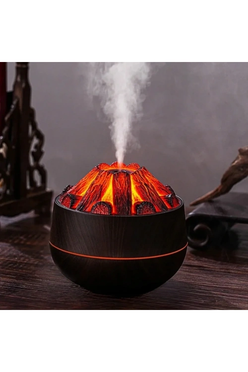 Divex Kömür Ateşi Görünümlü Hava Nemlendirici Charcoal Fire Humidifier Siyah H-55