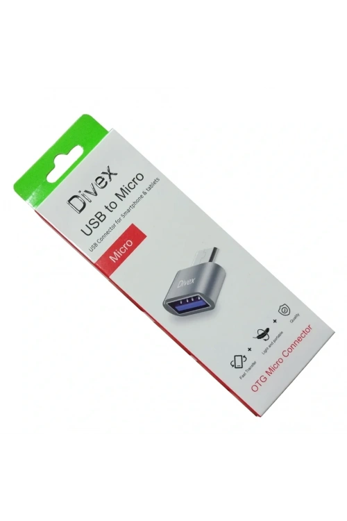 Divex Usb to Micro OTG Micro Konnektör Gri DO-180