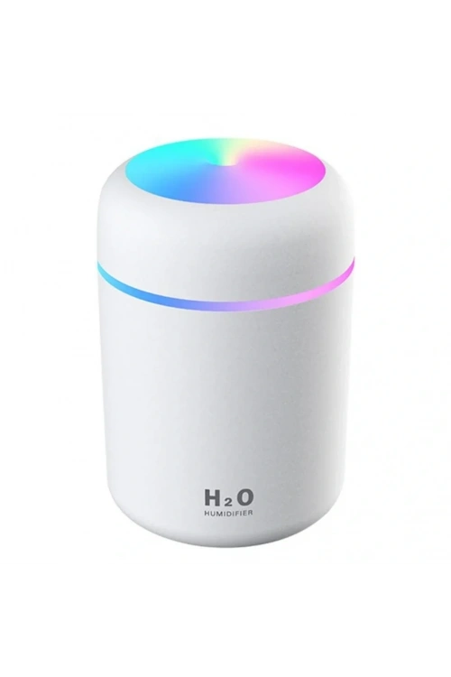 Divex Renkli Led Işıklı Hava Nemlendirici USB Colorful Humidifier Beyaz H-17