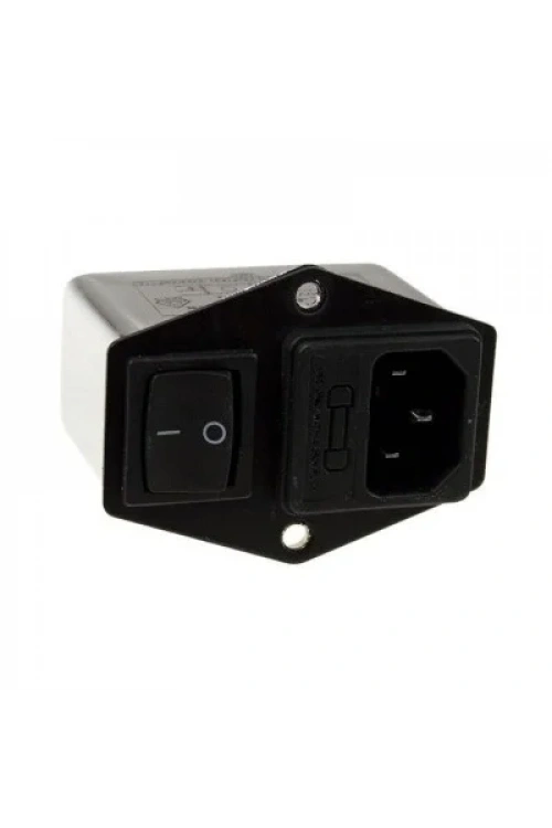 DL-3DZ2KR EMI Filtre 3A Anahtarlı Erkek Power Soketi - Sigorta Yuvalı