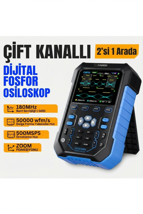 DPOX180H 2x180mhz - 3DB 50000wfms/s Dijital Osiloskop + 20mhz Sinyal Jeneratörü