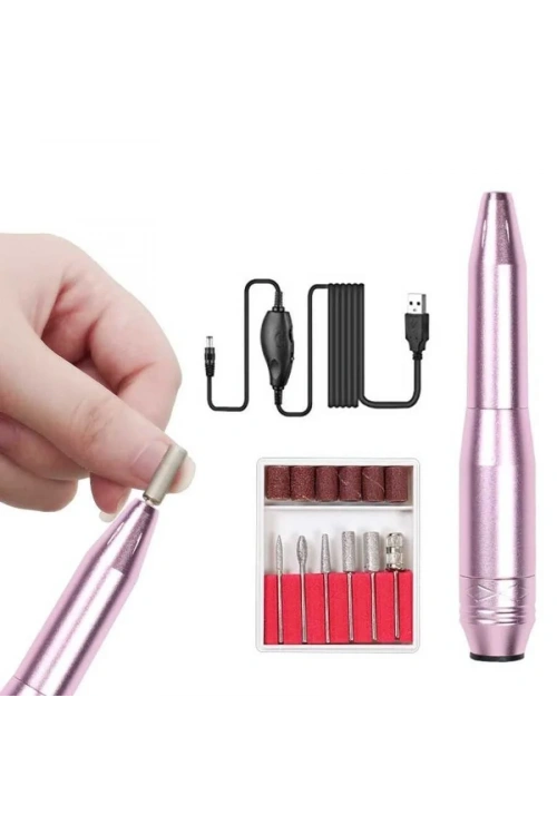 Elektrikli USB Alüminyum Tırnak Törpü Seti - Manikür Pedikür
