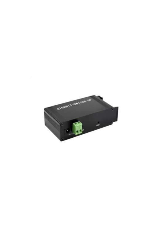 Endüstriyel 5 Port Gigabit Ethernet Switch - DIN Ray Montajlı