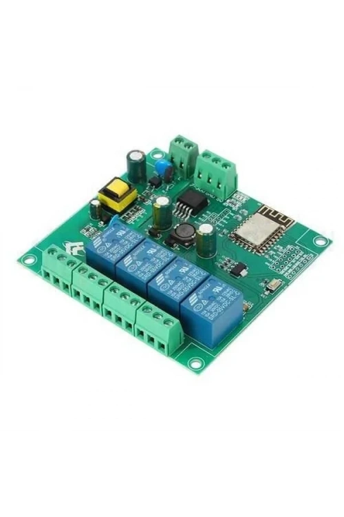 ESP8266 ESP-12F AC 90-250v / DC 7-30V 4 Kanal Wifi Röle Modülü