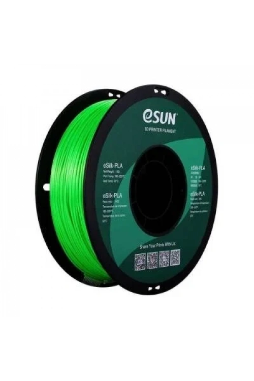 Esun eSilk 1.75mm Parlak Yüzeyli Yeşil Filament - Green
