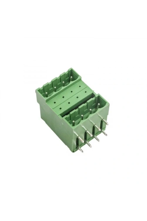 F85-5.08-4P 2x4 Pin 5.08mm 90C Geçmeli Çift Erkek Klemens