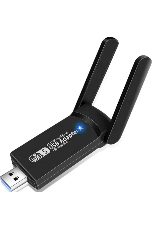 FENVI Çift Bant USB 3.0 WiFi Adaptör 1300Mbps Bluetooth 4.2 Kablosuz Ağ Alıcısı