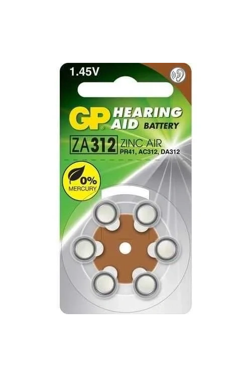 GP 6lı 1.4 V İşitme Cihazı Kulaklık Pili - GPZA312