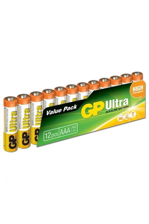 GP LR03 1.5V Ultra Alkalin AAA İnce Kalem Pil 12li