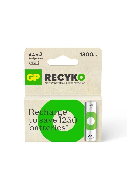 GP Recyko 1300 mAh 2li Şarjlı AA Kalem Pil