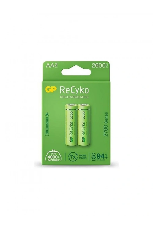 GP Recyko 2700 Seri 2600 mAh Şarjlı AA Kalem Pil 2li