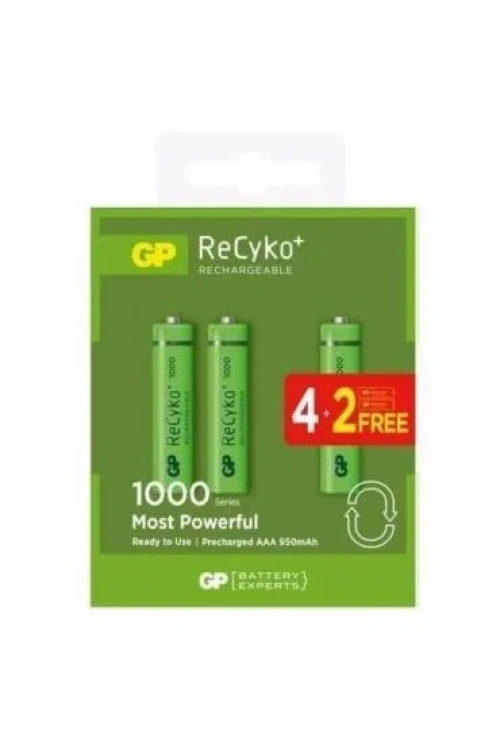 GP ReCyko+ 6lı 1000mAh AAA Şarj Edilebilir Pil