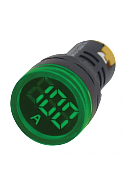 Gwest 22 AS-Y 22mm AD-116 Serisi Akım Trafolu Yeşil Ampermetre 0-100A