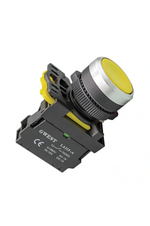 Gwest A5-11 22mm Sarı Yaylı Buton 1NO