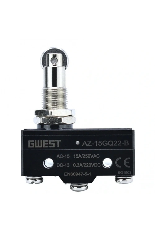 Gwest AZ-15GQ22-B Dikey Metal Makaralı Mikro Switch 15A 1NO + 1NC