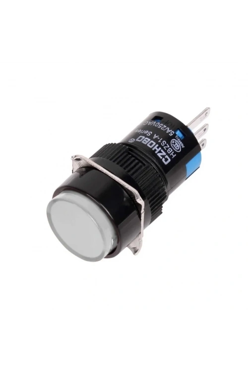 HBZS1-A AY-11Z 16mm Anahtarlı Buton - Beyaz