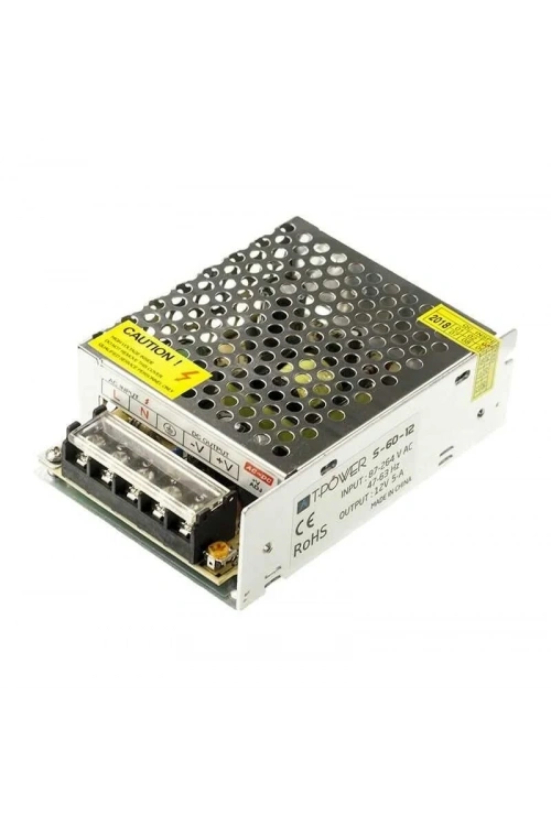 Hightek 12V 5A Metal Kasa Adaptör - LED Driver