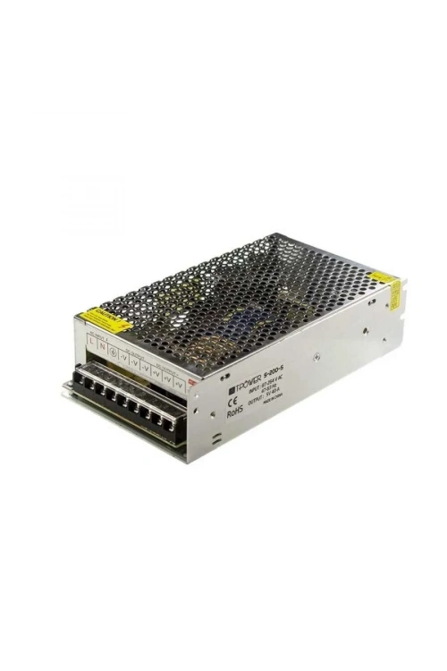 Hightek 5V 40A Metal Kasa Adaptör - LED Driver